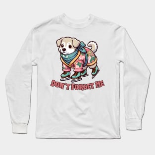 Ice skating dog Long Sleeve T-Shirt